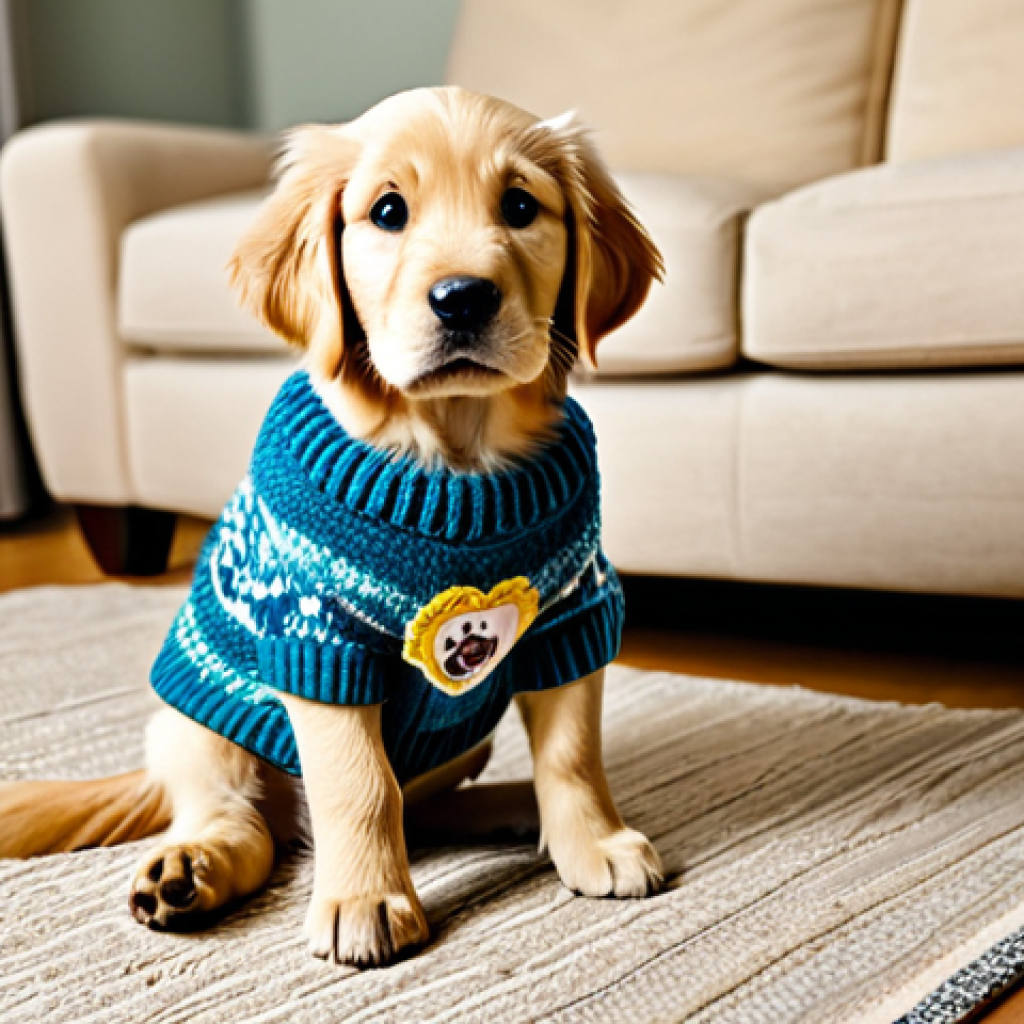 강아지 품종별 가격대 - Pedigree Puppy**
"A golden retriever puppy, with a visible pedigree certificate in the background, ...