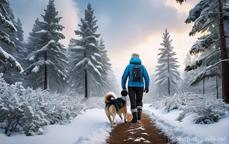 강아지 산책 가이드 - **Urban Park Adventure with Smart Gear**
    A cheerful, medium-sized dog, possibly a Golden Retriev...