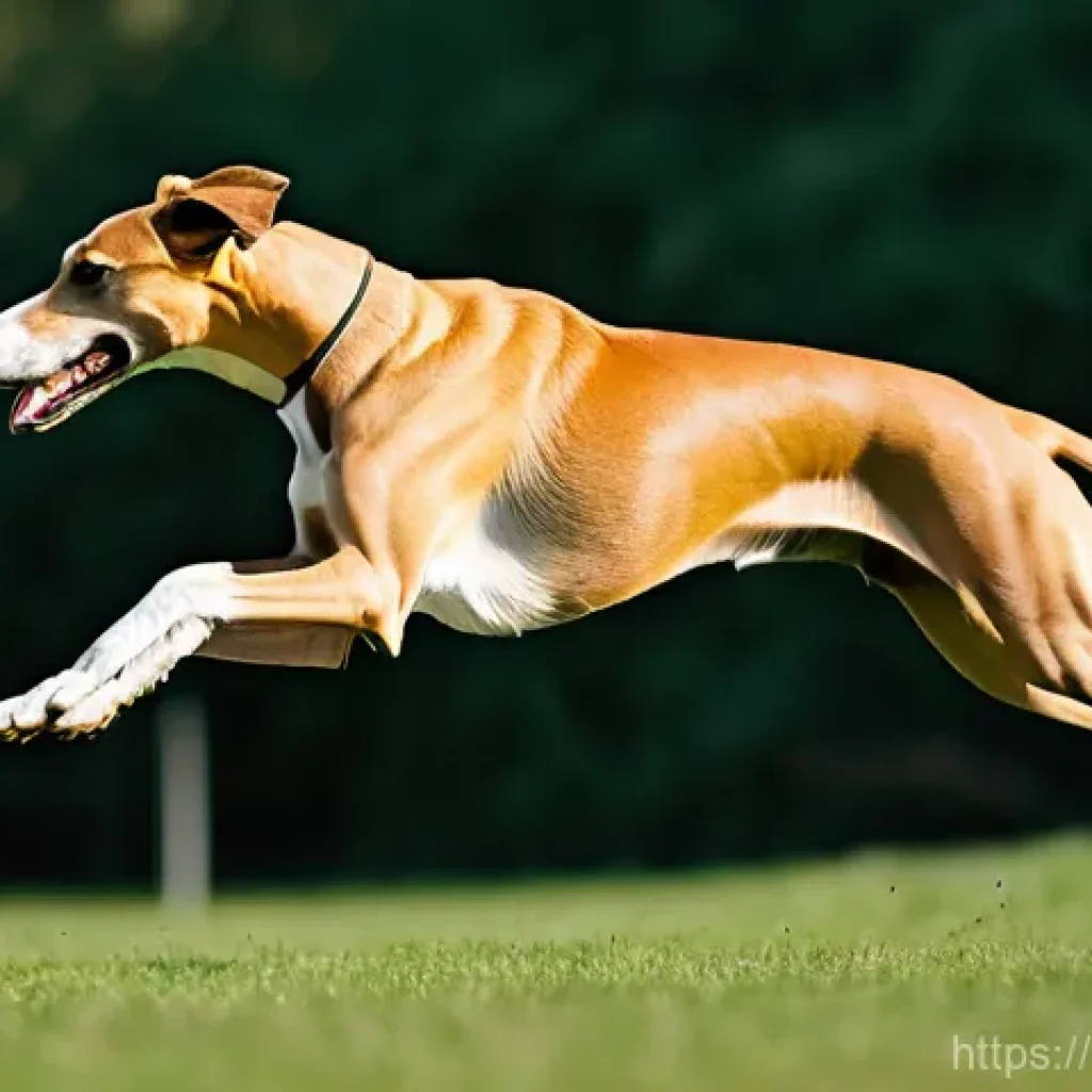 그레이하운드 달리기 능력 - **"The Architecture of Wind: Greyhound in Full Sprint"**: A magnificent Greyhound in full, powerful ...