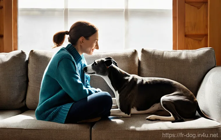 그레이하운드 달리기 능력 - **"The Champion's Calm: Greyhound in Tranquil Rest"**: A serene and healthy Greyhound comfortably cu...