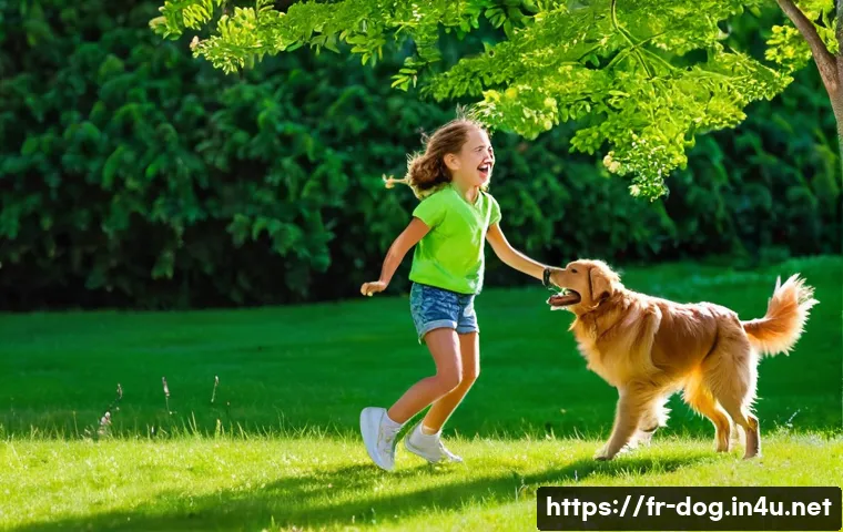 강아지 등록증 발급 방법 - **Prompt 1: Joyful Park Playtime**
    A vibrant, sunlit outdoor scene featuring a joyful 8-year-old...
